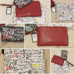 DKNY - Ashlee Graffiti Wristlet Pouches, Set of 3